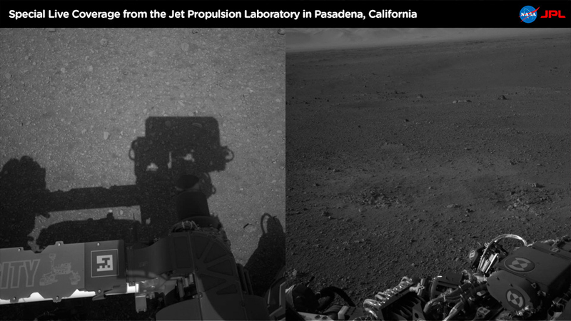Illustration for article titled Curiosity Opens Her Eyes for the First Time (Updated With Panorama Images)